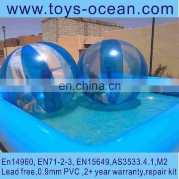 Blue inflatable water pool inflatable water walking balls for kids