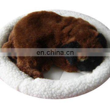 2014 Top New Fashion simulation animal Snoring & breathing dog plush toys