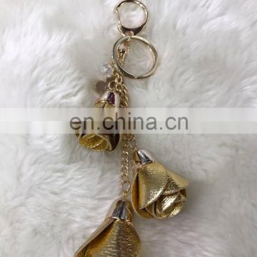 Wholesale PU flower keychain