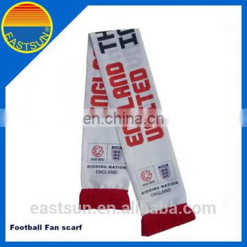 Polyester kintted football fan scarf