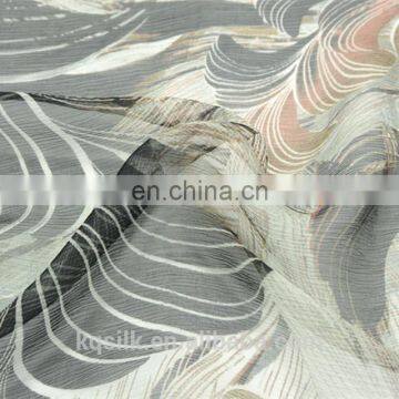 Printed 100% Silk Crepe Georgette with irregular prints