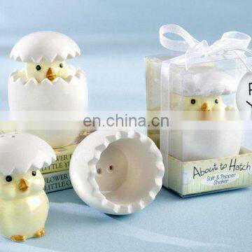 "About to Hatch" Ceramic Baby Chick Salt & Pepper Shakers