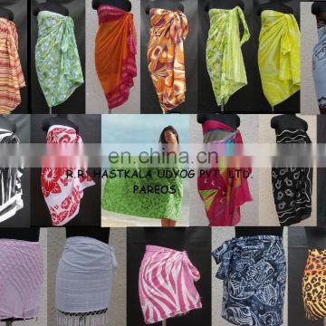 100% Cotton / 100% Polyester / 100% Rayon Printed Sarong Pareo for Beach