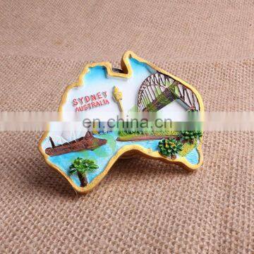 customized decorative polyresin fridge magnets for Tourism souvenir