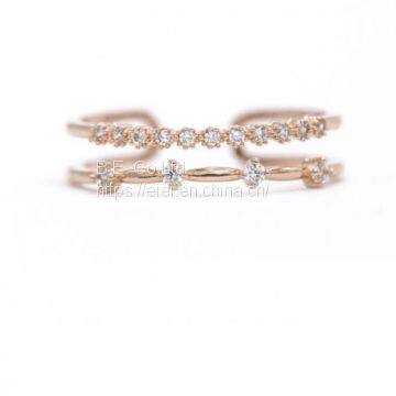 Guangzhou 14K/18K Rose Gold Statement Rings Jewelry Manufacturer photo-2