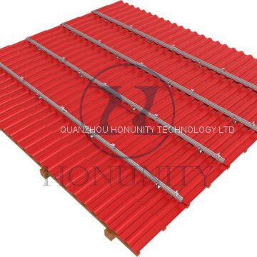 Honunity Extruded Aluminum Solar Rail for Solar Roof Installation