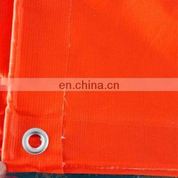 ORANGE 300GSM FIRE RETARDANT TARPAULIN WITH EYELATE