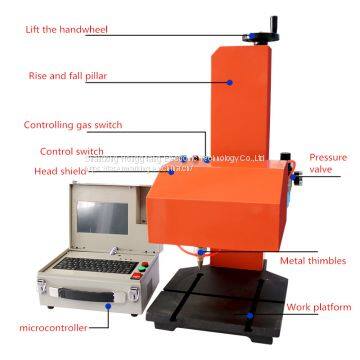 Portable Cheapest Car Parts Pneumatic Dot Peen Marking Machine On Metal Nameplate Engraving Machine photo-2