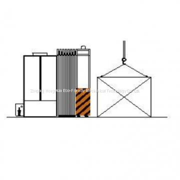 retractable paint spray booth of large workpieces