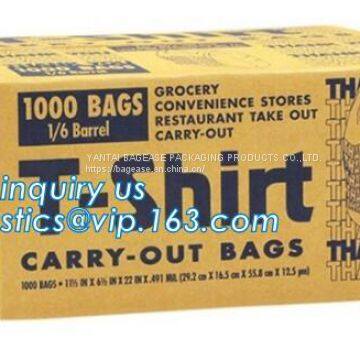 100% Compostable Shopper, Biodegradable Handle Handy Carrier Eco Bio Starch Plant Biodegradable T-Shirt Bags With Logo