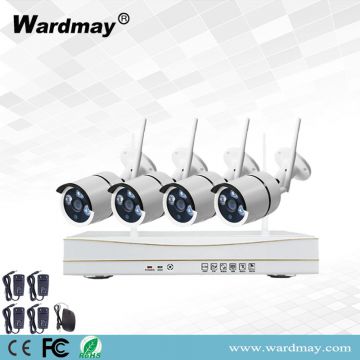 CCTV 4chs 1.0MP/2.0MP Home Wireless Security Surveillance Camera Alarm System WiFi NVR Kits