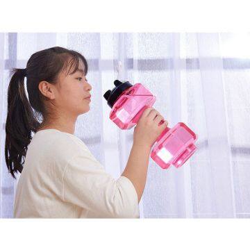 Wholesale 2600ml PET Material Fitness Sports Dumbbell Shape Shaker Water Bottle for Gym photo-4