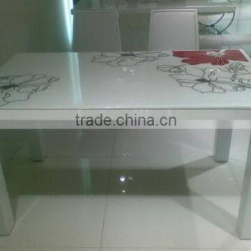 patterned glass marble effect figured glass table top solid surface table top