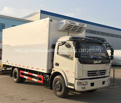 5-6 Tons Small Food Freezer Box Mini Milk Reefer Fridge Van Fish Meat Transport Refrigerator Trucks With Rear Hydraulic Tail photo-2