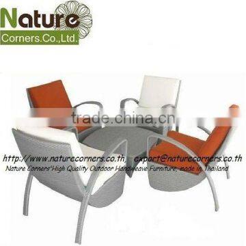 TF0702 Outdoor Rattan Living Lounge Chairs and Coffee Table