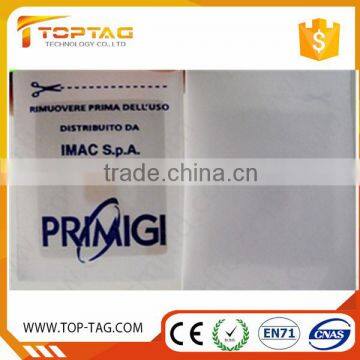 Programmable UHF Garment Rfid Smart Labels / Tags for Apparel Stock