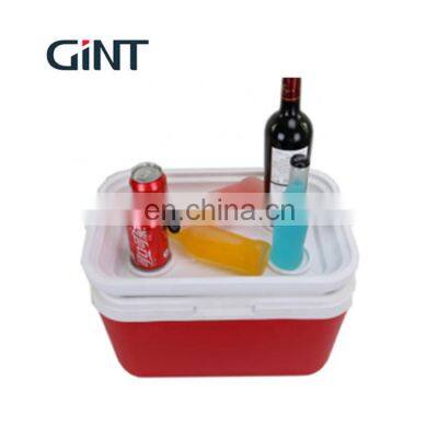 Wholesale customized  logo cooler box middle size outdoor  camping fishing insulated ice chest 22 L portable handle cooler box