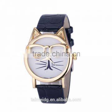 2016 Trendy face lady style cat watch