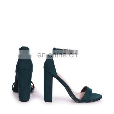 Women Beautiful Color Design Block High Heel Ankle Strap Open Toe Sandals Shoes Other Colors Are Available photo-2