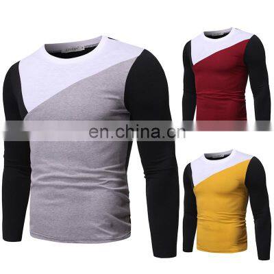 Wholesale custom men's casual personality non-standard stitching long-sleeved garden collar sweater compassionate men's hoodie