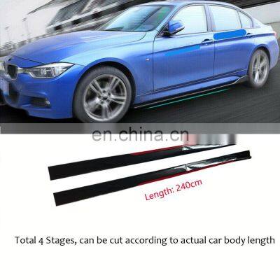 Factory Supply Discount Price Gloss Black+Red Side Skirts Side Splitter For Benz Bmw Audi photo-2