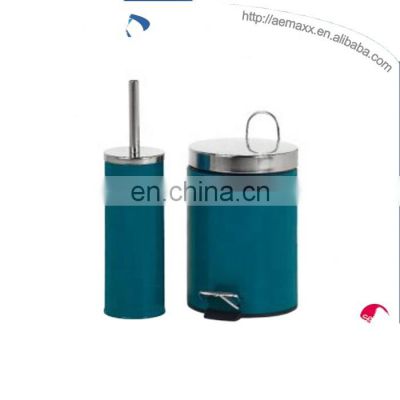 Hot selling promotion powder coating pedal bin and toilet brush holder bathroom accessories for home