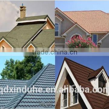 Aluminium- zinc steel stone coated roof tiles