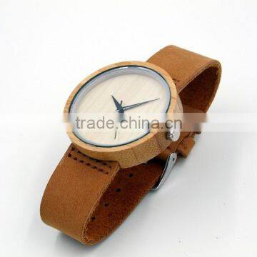 2016 Newest Japanese Miyota 2035 Movement Wristwatches Genuine Leather Watches Bamboo Wooden Watches for Men and Women Best Gift photo-4