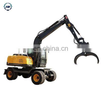 HENGWANG HWL80-1 8 ton log grapple log fork work tool for wheel excavator