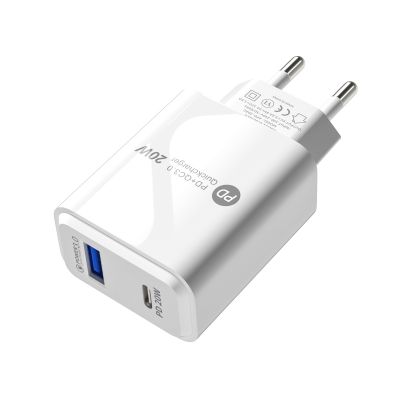 New Hot Sell US EU Plug QC3.0+PD Type C Phone Charger 20W PD Wall Adapter Original For iphone charger For xiaomi charger