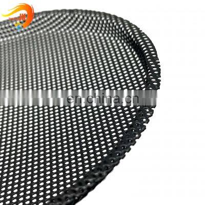 Black Perforated Metal Sheet Speaker Grille