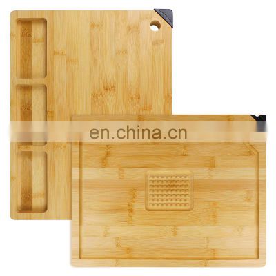 Large Organic Bamboo Cutting Board with Juice Groove Kitchen Chopping Board for Meat