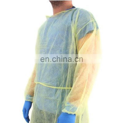 Disposable Lightweight Breathable Fluid Resistant Unisex PP Isolation Gown