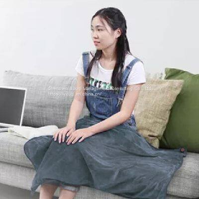 Gray Portable Electric Blanket/ USB Gray Electric Blanket/ Portable Electric Blanket/ photo-3