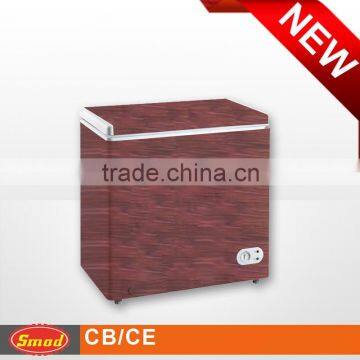 Wooden color chest freezer /horizontal freezer