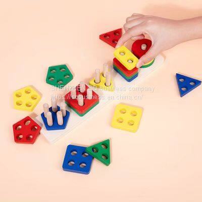 Montessori Toys 18+ Month Old, Wooden Sorting and Stacking Toys for Toddlers Preschool Learning Toy, Gift for 12-18 Month Boy photo-4