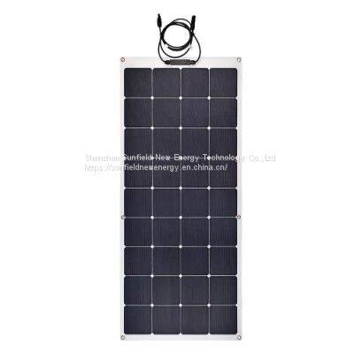 100W 120W 130W 19.8V Mono Solar Panel Flexible SunPower cells Lightweight on rooftop