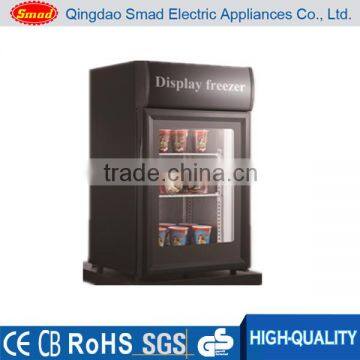 50L 110V 60Hz glass display showcase freezer with CE RoHS ETL