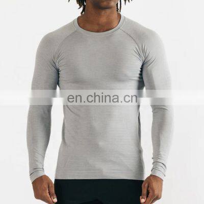 Factory Direct Supply Breathable Sport Long Sleeve Quick Dry T Shirts Gym Men'S Top