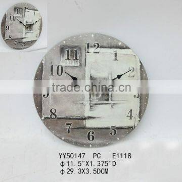 decorative metal wall clock, round wall clock