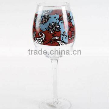 CE/EU/FDA/SGS/LFGB HIGH QUALITY CHRISTMAS PAINTED WINE GLASS HAND MADE WINE GLASS photo-2