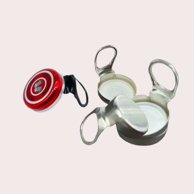 26mm aluminum pull up caps with ergonomically shaped ring