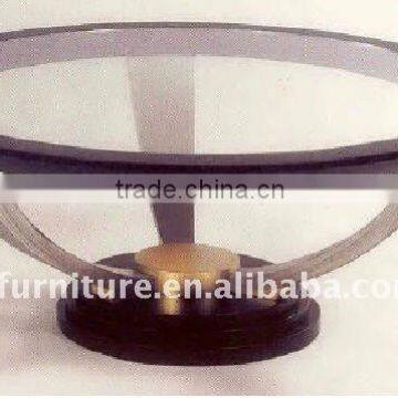 KTV glass top round tea table PFD268