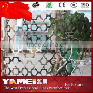 New design acid etched printing pattern glass