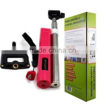 High Quality Colorful Selfie Stick Bluetooth With Zoom for Smart Phone and Camera