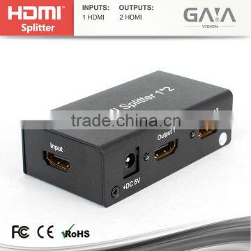 high speed HDMI splitter 1 in 2 out 3D 1080P supported 1.3V 1x2 hdmi splitter 1x2