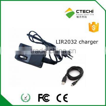 LIR2032 Coin cell rechargeable battery usb wall charger