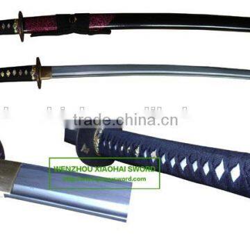 high quality damascus steel high carbon steel dragon handmade katana samurai sword HK053