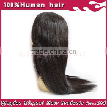 High quality silky straight clip in Malaysian unprocessed virgin silk top full lace wigs