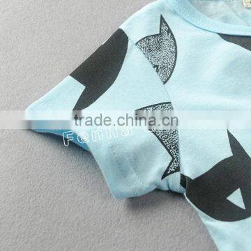 Summer New Style Kids Shirts Fashion Boys Ans Girls Round Collar Bat Printed Shirts photo-5